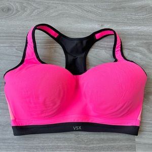 Victoria’s Secret sport pink / black sports bra 36 DDD